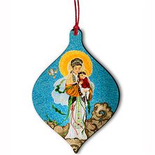 OUR LADY OF CHINA WOOD ORNAMENT