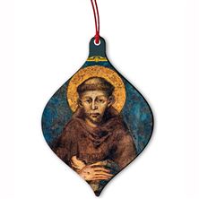 ST FRANCIS BY CIMABUE WOOD ORNAMENT