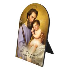 ST. JOSEPH AND THE INFANT JESUS ARCHED PLAQUE