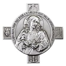 SACRED HEART OF JESUS PEWTER VISOR CLIP