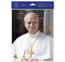 POPE LEO XIV IN WHITE CASSOCK - UNFRAMED PRINT (8" x 10")