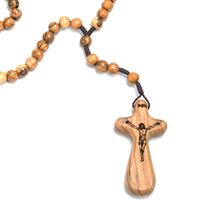 OLIVE WOOD COMFORT ROSARY - JESUS LOVES YOU!