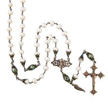 HEIRLOOM ROSARY - CREAM FRESHWATER PEARL