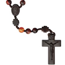 AGATE BEAD AND JUJUBE WOOD ROSARY