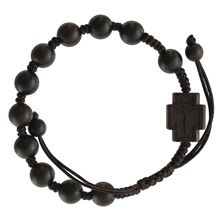 JUJUBE WOOD ADJUSTABLE ROSARY BRACELET
