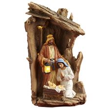 THE LIGHTED HOLY FAMILY CHRISTMAS DISPLAY - 11"