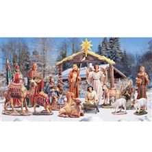 REAL LIFE OUTDOOR NATIVITY - FULL 17-PIECE SET