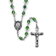 PERIDOT BIRTHSTONE ROSARY - AUGUST