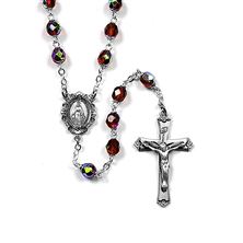 RUBY BIRTHSTONE ROSARY - JULY