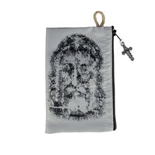 SHROUD OF TURIN WITH THE LORD'S PRAYER - TAPESTRY ROSARY POUCH