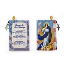 IMMACULATE CONCEPTION and PRAYER - TAPESTRY ROSARY POUCH