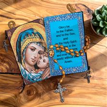 MADONNA AND CHILD ROSARY WITH POUCH