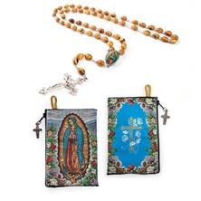 OUR LADY OF GUADALUPE ROSARY AND POUCH