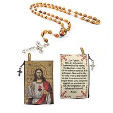 SACRED HEART OF JESUS ROSARY AND POUCH