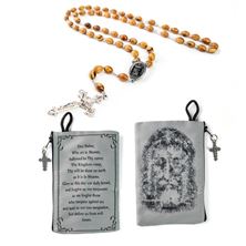 SHROUD OF TURIN ROSARY AND POUCH