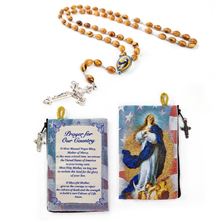 IMMACULATE CONCEPTION - PATRIOTIC ROSARY AND POUCH
