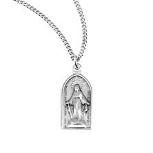 Arch Sterling  Miraculous Medal with 18&quot; Chain