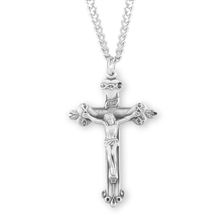 Sterling Sacred Heart Crucifix with 24&quot; Chain