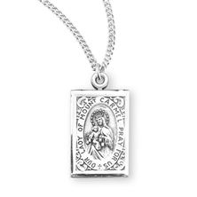 Square Sterling O.L. of Mount Carmel Medal with 18&quot; Chain