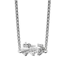THREE HEARTS OF THE HOLY FAMILY NECKLACE - STERLING SILVER