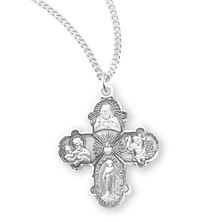 STERLING SILVER 4-WAY CROSS - 7/8"