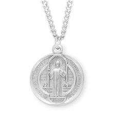Round St. Benedict Sterling Jubilee Medal with 24" Chain