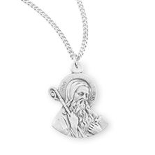 St. Benedict Sterling Medal Cut out with 20&quot; Chain