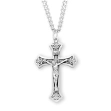 Sterling Fine Flared Crucifix with 20&quot; Chain