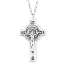 Sterling St. Benedict Jubilee Crucifix with 24&quot; Chain