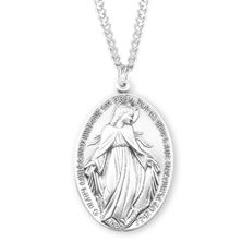 STERLING SILVER PROFILE MIRACULOUS MEDAL
