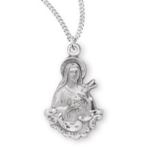 St. Therese of Lisieux Cut Out Medal with 18&quot; Chain