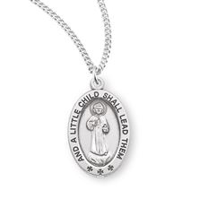 Sterling Infant Jesus Holding Heart with 18&quot; Chain