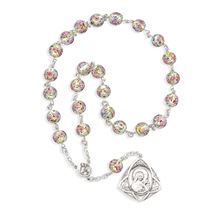 STERLING SILVER ST. THERESE CHAPLET WITH OUR LADY OF MT. CARMEL CENTER