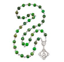 STERLING SILVER ST. JUDE CHAPLET WITH MIRACULOUS MEDAL CENTER