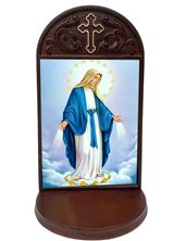 OUR LADY OF GRACE WOODEN PRAYER SHRINE