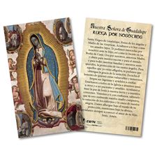 VIRGIN OF GUADALUPE LAMINATED SPANISH HOLY CARD