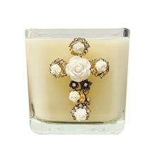 ROSE OF SHARON - BIBLICAL OIL CROSS CANDLE