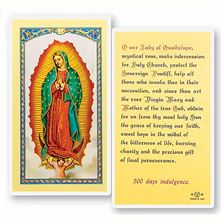 LAMINATED HOLY CARD - O.L. OF GUADALUPE