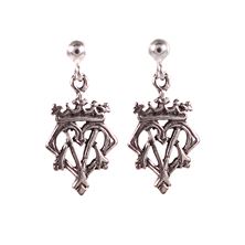 AVE MARIA SYMBOL - STERLING SILVER EARRINGS