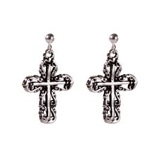 FILIGREE CROSS - STERLING SILVER EARRINGS
