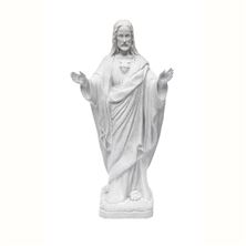 SACRED HEART OF JESUS OUTDOOR STATUE - 24" WHITE