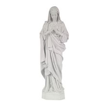 IMMACULATE HEART OUTDOOR STATUE - 24" GRAY