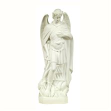 ST. MICHAEL OUTDOOR STATUE - 24" WHITE
