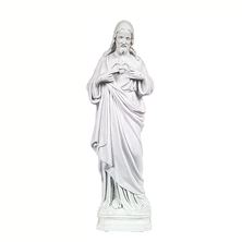 SACRED HEART OUTDOOR STATUE - 24" WHITE