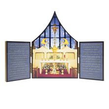 OUR LADY OF THE ANGELS CHAPEL TRIPTYCH - 13 3/4" X 10"