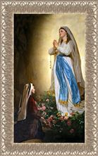 OUR LADY OF LOURDES FRAMED