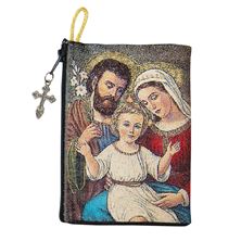 HOLY FAMILY - TAPESTRY ROSARY POUCH