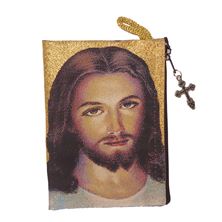 FACE OF JESUS - TAPESTRY ROSARY POUCH