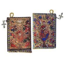 TREE OF LIFE AND JESSE TREE - TAPESTRY ROSARY POUCH