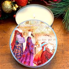 THREE KINGS (GIFTS OF THE MAGI) - BIBLICAL OIL CANDLE TIN